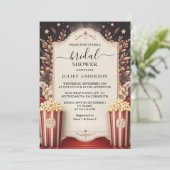 Neues Kinofilm Ticket am beliebtesten Brautparty Einladung (Stehend Vorderseite)