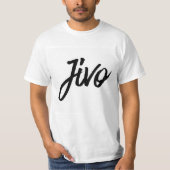 neues kundenspezifisches jivo Cursive-Shirt T-Shirt (Vorderseite)