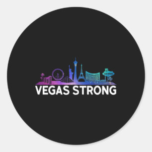 Neues Las Vegas stark für Männer, Frauen und Jugen Runder Aufkleber