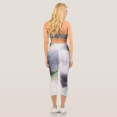 Neues Leben, buntes Abstraktes Fraktal Kunstfantas Capri Leggings (Rückseite)