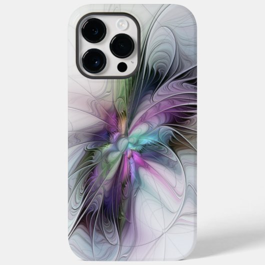 Neues Leben, buntes Abstraktes Fraktal Kunstfantas Case-Mate iPhone Hülle (Rückseite)
