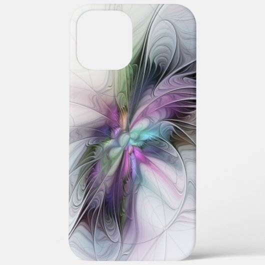 Neues Leben, buntes Abstraktes Fraktal Kunstfantas Case-Mate iPhone Hülle (Rückseite)