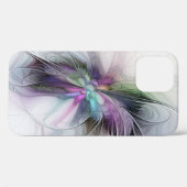 Neues Leben, buntes Abstraktes Fraktal Kunstfantas Case-Mate iPhone Hülle (Rückseite (Horizontal))
