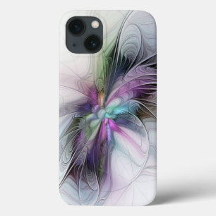 Neues Leben, buntes Abstraktes Fraktal Kunstfantas Case-Mate iPhone Hülle