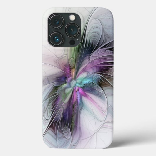 Neues Leben, buntes Abstraktes Fraktal Kunstfantas Case-Mate iPhone Hülle (Rückseite)