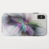 Neues Leben, buntes Abstraktes Fraktal Kunstfantas Case-Mate iPhone Hülle (Rückseite (Horizontal))
