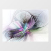 Neues Leben, buntes Abstraktes Fraktal Kunstfantas Fensteraufkleber (Blatt)