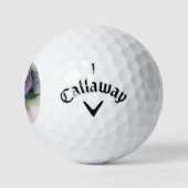 Neues Leben, buntes Abstraktes Fraktal Kunstfantas Golfball (Logo)