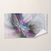 Neues Leben, buntes Abstraktes Fraktal Kunstfantas Handtuch (Handtuch)