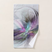 Neues Leben, buntes Abstraktes Fraktal Kunstfantas Handtuch (Handtuch)