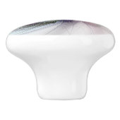 Neues Leben, buntes Abstraktes Fraktal Kunstfantas Keramikknauf (Seitenansicht)