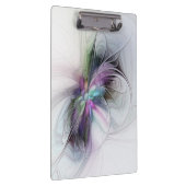 Neues Leben, buntes Abstraktes Fraktal Kunstfantas Klemmbrett (Rechts)