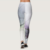 Neues Leben, buntes Abstraktes Fraktal Kunstfantas Leggings (Rückseite)