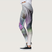 Neues Leben, buntes Abstraktes Fraktal Kunstfantas Leggings (Links)