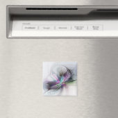 Neues Leben, buntes Abstraktes Fraktal Kunstfantas Magnet (In Situ (Geschirrspüler))