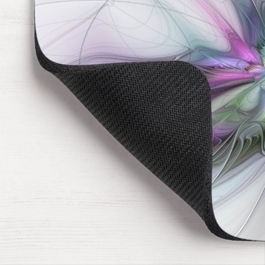 Neues Leben, buntes Abstraktes Fraktal Kunstfantas Mousepad (Ecke)
