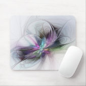 Neues Leben, buntes Abstraktes Fraktal Kunstfantas Mousepad (Mit Mouse)