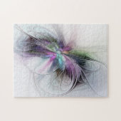Neues Leben, buntes Abstraktes Fraktal Kunstfantas Puzzle (Horizontal)