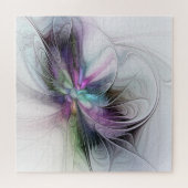 Neues Leben, buntes Abstraktes Fraktal Kunstfantas Puzzle (Horizontal)