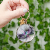 Neues Leben, buntes Abstraktes Fraktal Kunstfantas Schlüsselanhänger (Hand)