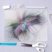 Neues Leben, buntes Abstraktes Fraktal Kunstfantas Seidenpapier (Handwerk)