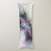 Neues Leben, buntes Abstraktes Fraktal Kunstfantas Seitenschläferkissen (Rückseite (Vertikal))