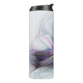 Neues Leben, buntes Abstraktes Fraktal Kunstfantas Thermosbecher (Nach links gedreht)