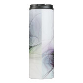 Neues Leben, buntes Abstraktes Fraktal Kunstfantas Thermosbecher (Rückseite)