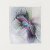 Neues Leben, buntes Abstraktes Fraktal Kunstfantas Wandteppich (Vorderseite)