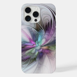 Neues Leben, farbenfrohe abstrakte Fraktal-Kunst-F iPhone 15 Pro Max Hülle