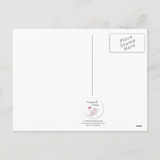 Neues Leben in Christ Oster Inspiration Postkarte (Rückseite)