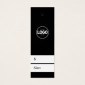 Neues Logo Schwarze Kleidung Größe Preis hängen Ta (Vorderseite)