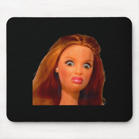 Neues lustiges, mitgenommenes Puppengesicht-Meme Mousepad (Vorne)