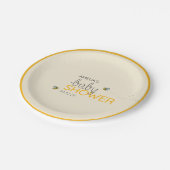 Neues Mama-to-Bee-Duschthema Pappteller (Schrägansicht)