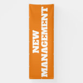 Neues Management Orange White Large Outdoor Busine Banner (Vertikal)