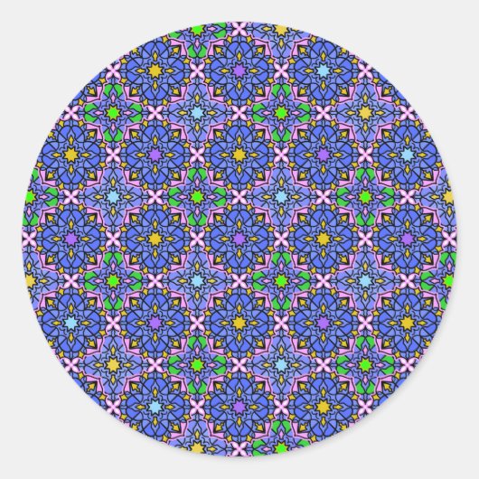 Neues Mandala 2 Runder Aufkleber (Vorderseite)