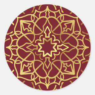 Neues Mandala 4 Runder Aufkleber