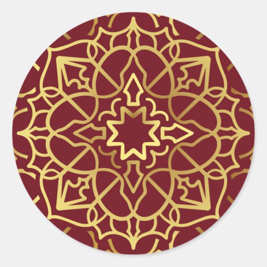 Neues Mandala 4 Runder Aufkleber (Vorderseite)