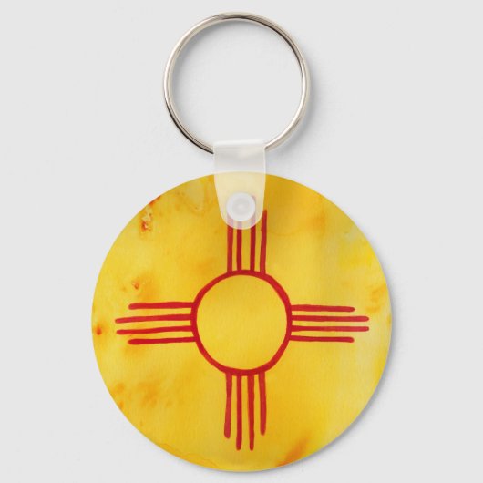 Neues mexikanisches Flaggengebiet Schlüsselanhänger (Vorderseite)