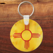 Neues mexikanisches Flaggengebiet Schlüsselanhänger (Vorderseite)