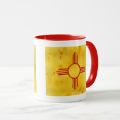 Neues mexikanisches Flaggengebiet Tasse (VorderseiteRechts)