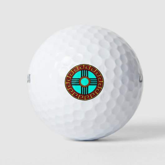 Neues mexikanisches Zia-Symbol Golfball (Vorderseite)
