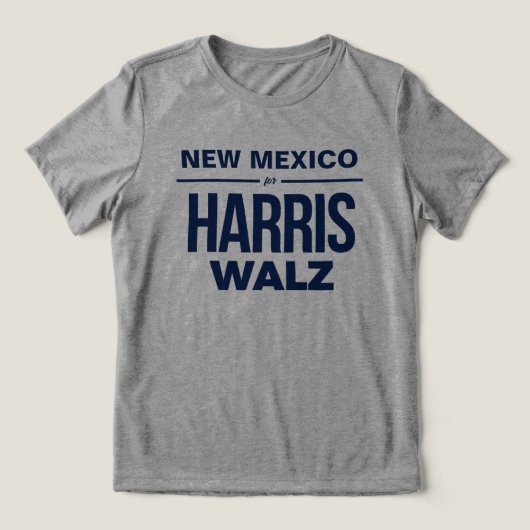 Neues Mexiko für Harris Walz Tri-Blend Shirt (Design Vorderseite)