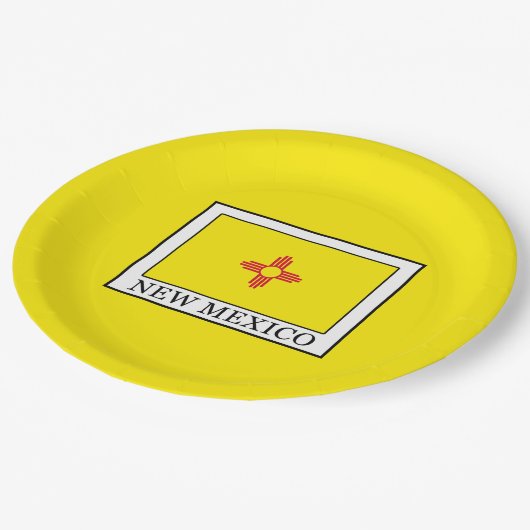 Neues Mexiko Pappteller (Schrägansicht)