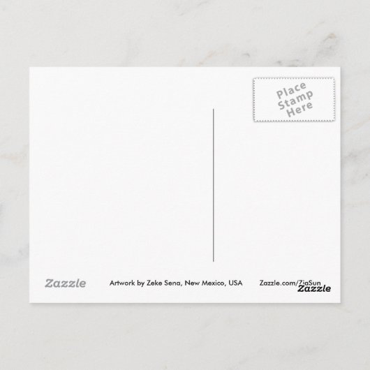 Neues Mexiko Postkarte (Rückseite)