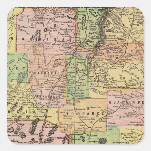 Neues Mexiko Quadratischer Aufkleber (Vorderseite)