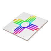 Neues Mexiko Rainbow Zia Symbol Fliese (Seite)