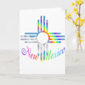 Neues Mexiko Rainbow Zia Symbol Karte (Gelbe Blume)