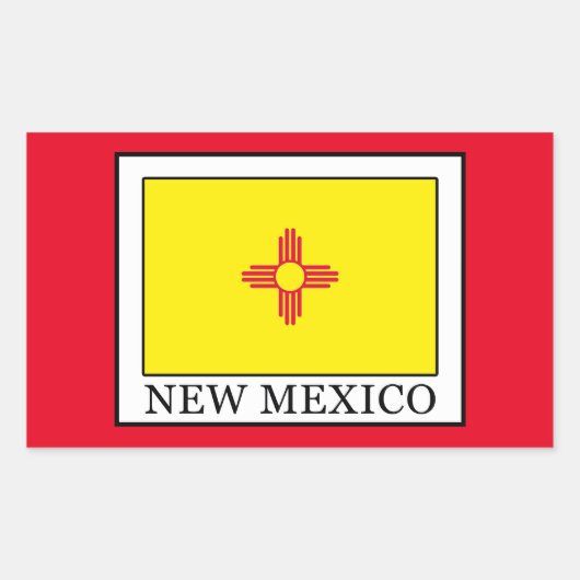 Neues Mexiko Rechteckiger Aufkleber (Vorderseite)