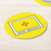 Neues Mexiko Runder Pappuntersetzer (Angewinkelt)